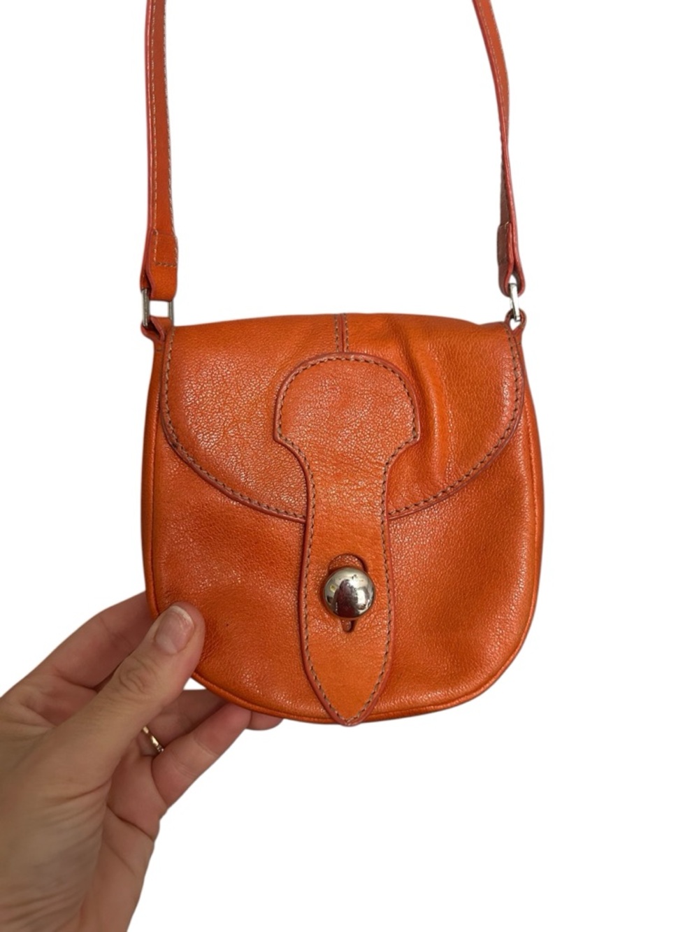Vegan Faux Leather Crossbody Co-Lab Saddle Bag